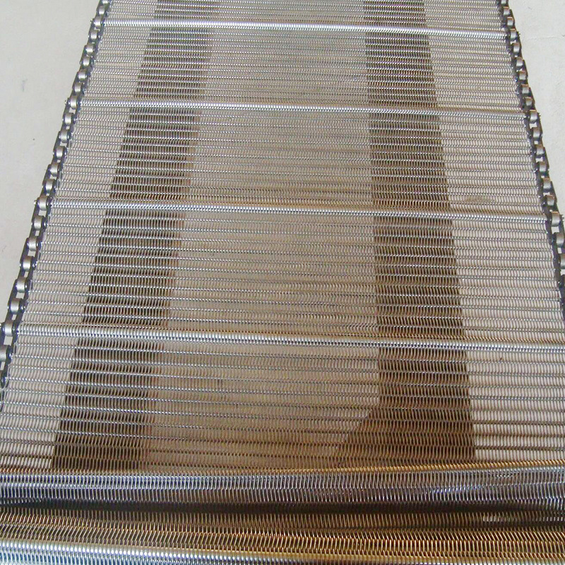 Yuantong conveyor mesh belt installation convenient metal material humanoid hole stainless steel metal conveyor supply conveyor mesh belt