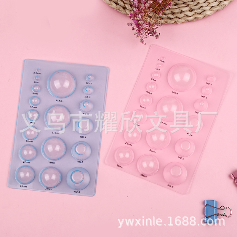 Clay Tool Three-Row Mud Picker Quilling Tool Printing Digital Template Ruler Concave and Convex Shaper Semicircular