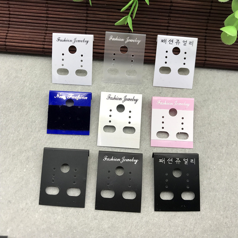 3*4 Маленькая карточка для серег Пластиковая карточка Украшения Сумка для украшений DIY Аксессуары Тег Корейская карточка Прозрачная матовая