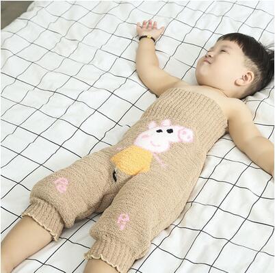 Baby Belly Button Protection High Waist Pants Single Layer Cotton Velvet Warm Pants Manufacturers Processing Wholesale