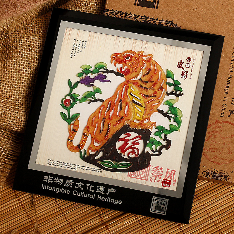 Source manufacturers shadow puppet ornaments square crystal frame 12 Zodiac shadow puppet can be customized shadow puppet manual diy