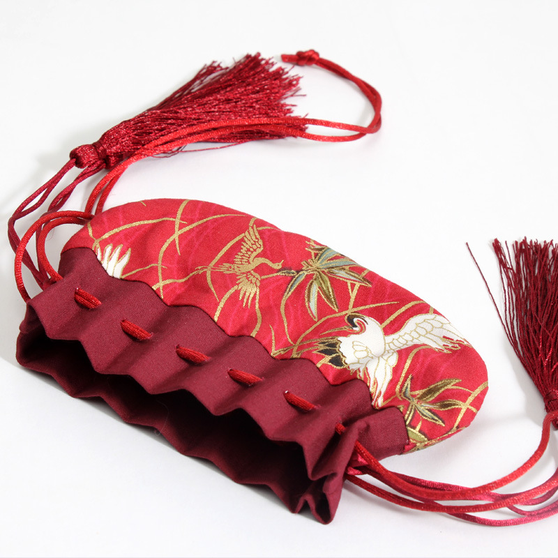 Antique Sachet Empty Bag Wardrobe Sachet Cloud Crane Sachet Fetal Hair Hanfu Carry-on Pocket Pendant Sachet