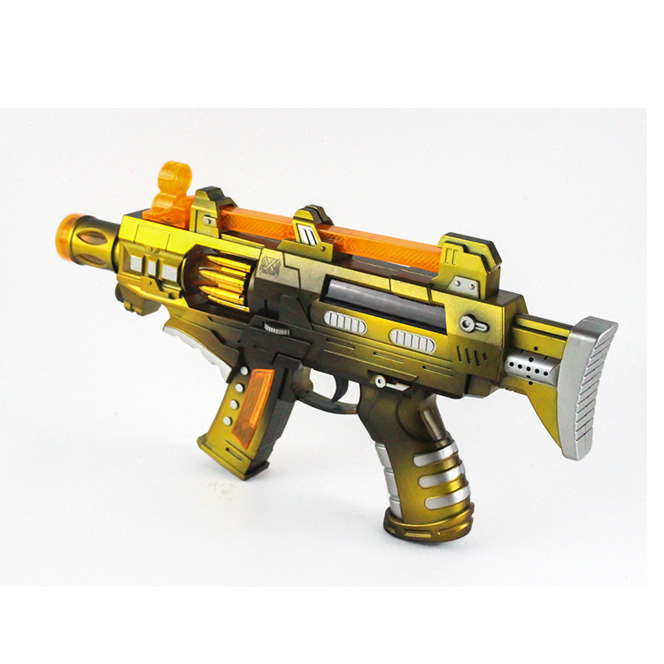 Интерактивная музыкальная игрушка для детей, электрический музыкальный пистолет с цветными вспышками