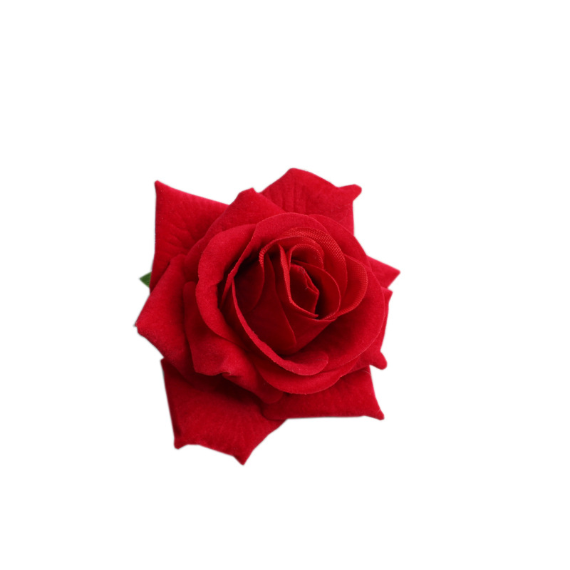 Simulation flannel rose head baking cake red rose corsage material clothing decorative flower wedding flower
