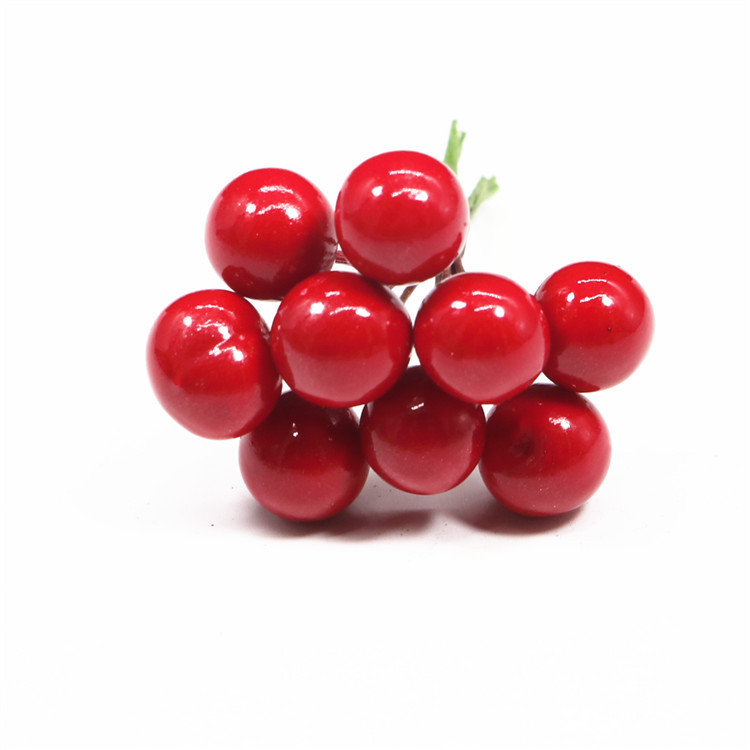12mm Ball Berry Simulation Foam Fruit Cherry Little Red Fruit Peony Fruit Christmas Supplies Accessories Berry Jewelry