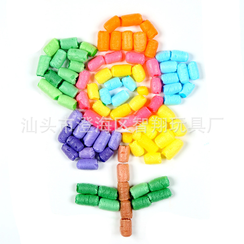 Kindergarten Magic Handmade Materials Small Particles Kidsren DIY Production Paste Gift Round Head Corn Kernel Building Blocks