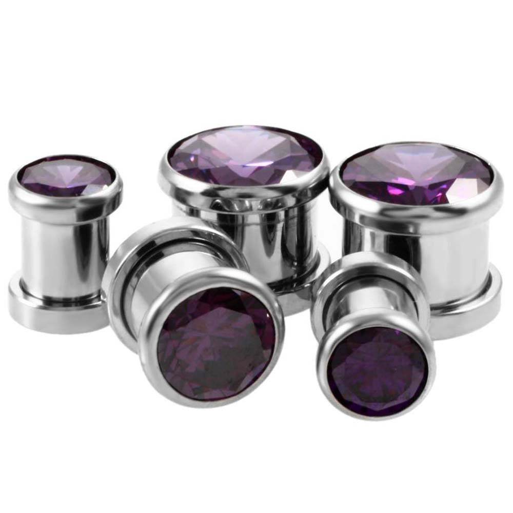 Stainless steel zircon auricle human body puncture ear expansion Europe and the United States popular jewelry Ebay Amazon sales factory direct supply