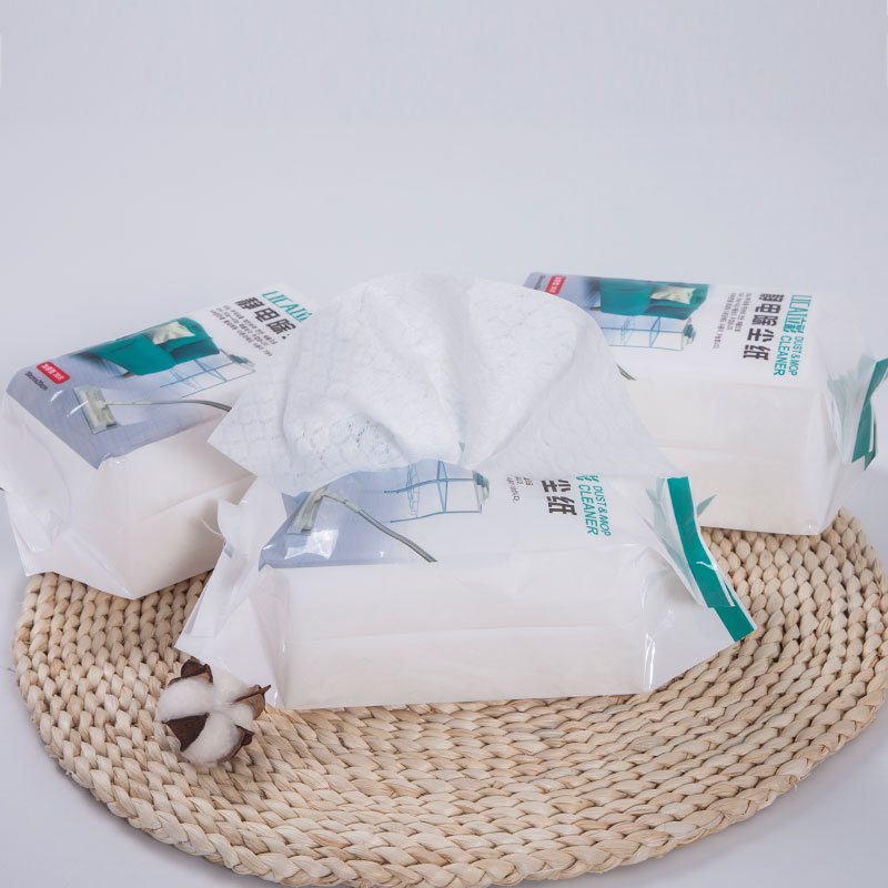 Disposable electrostatic dust removal mop lazy mop replacement dry towel hand-free mop floor cleaning dust removal paper