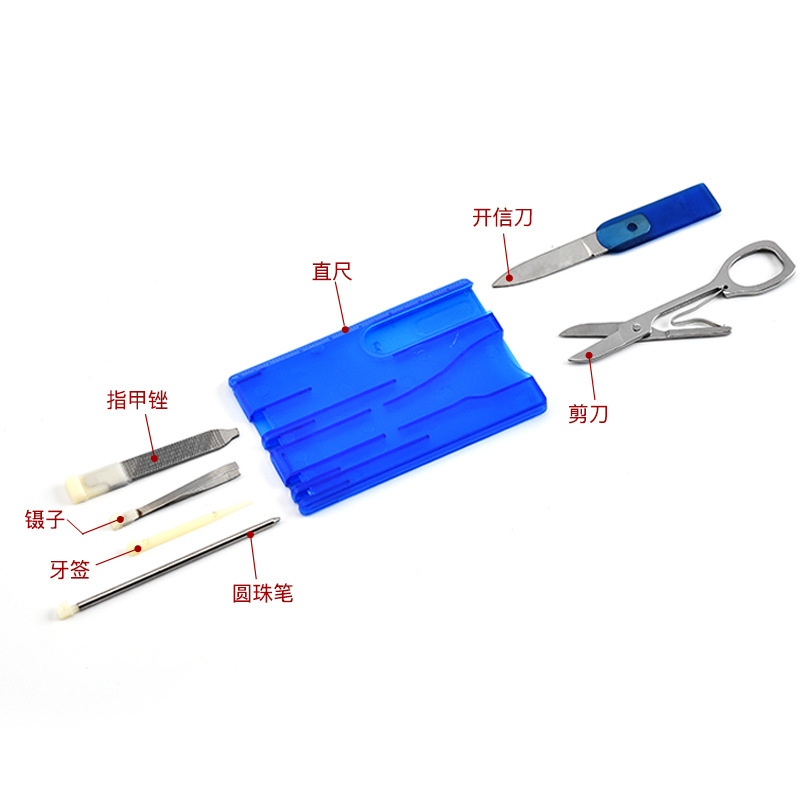 Factory Direct multi-functional Swiss card multi-purpose survival tool new beauty suit outdoor tool card