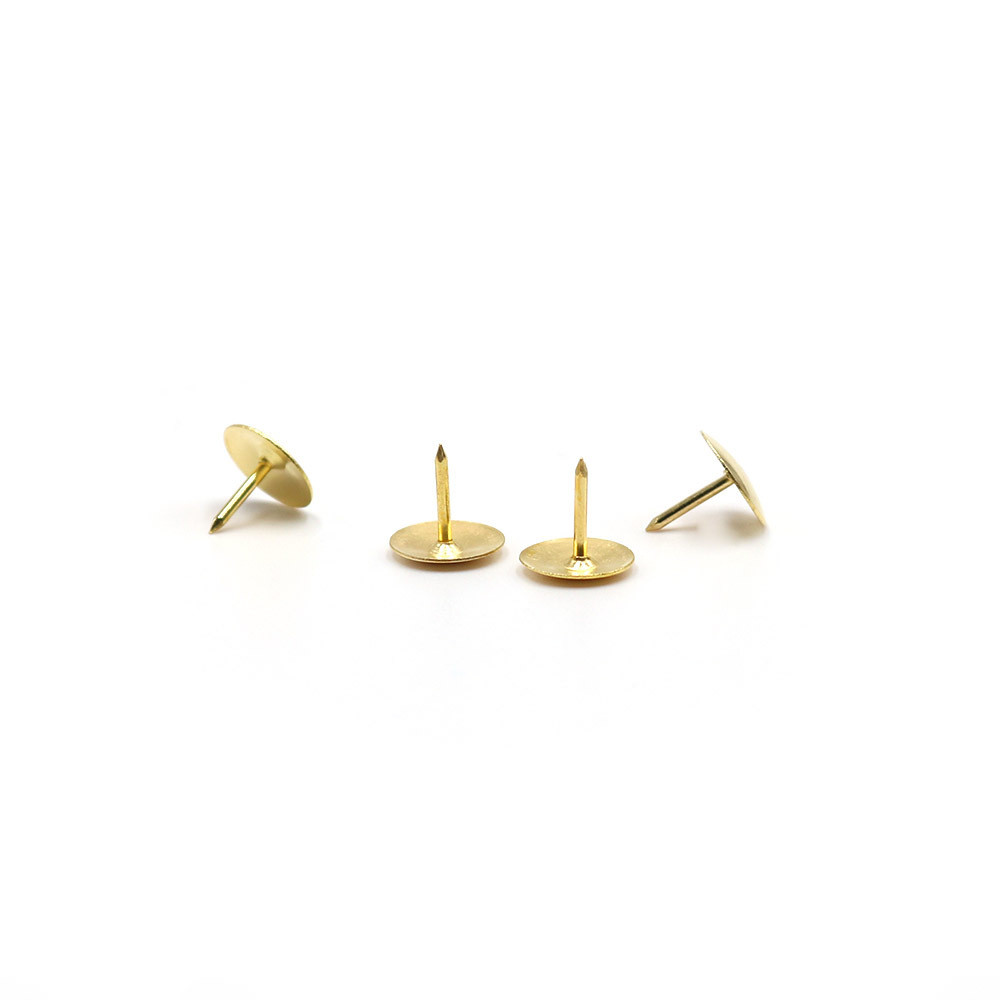 Manufacturer Wholesale Kindergarten Push Pins, Glue Pins, Cork Board Pins, Painting Pins, Nickel-Plated Imitation Gold Bulk Pins