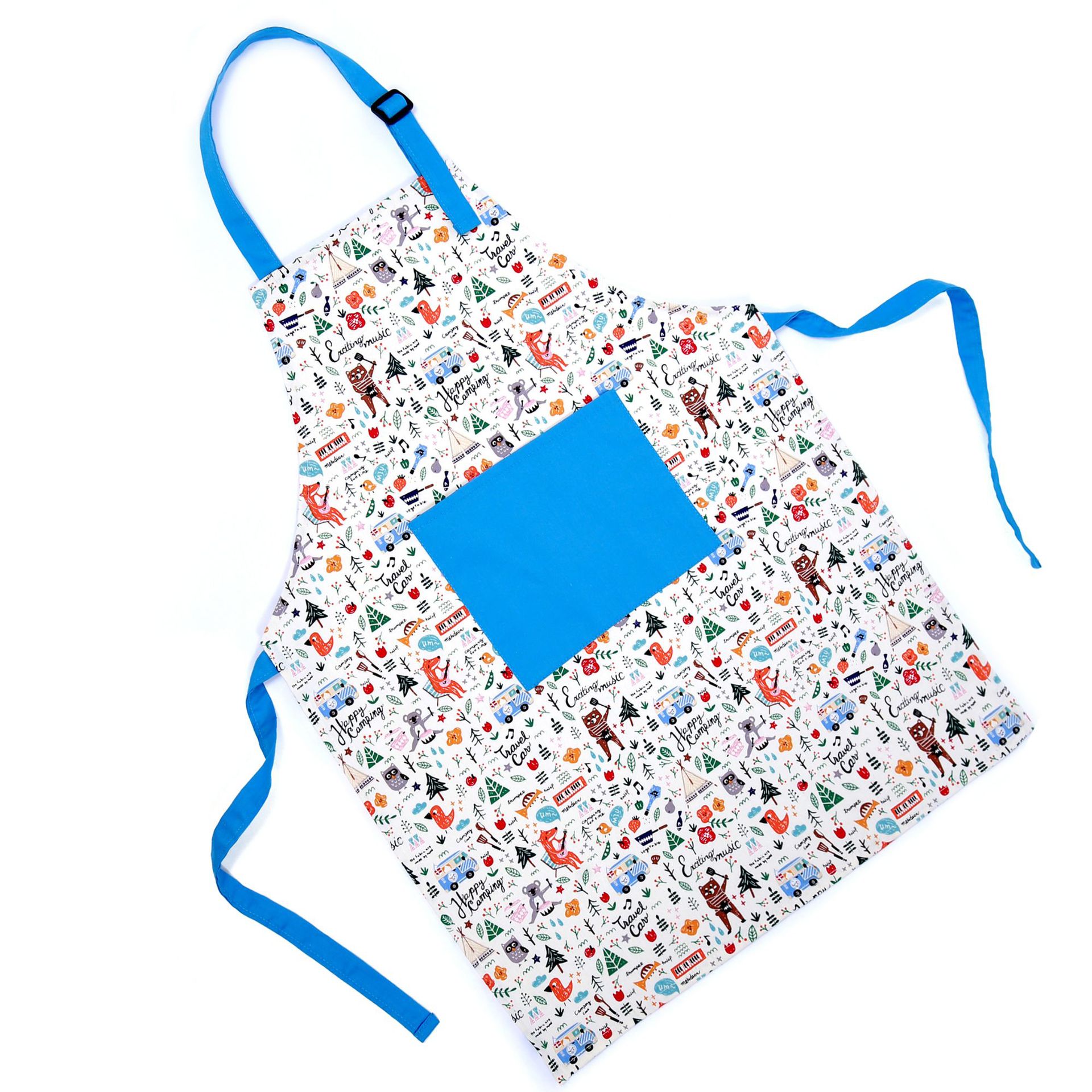 Cross-Border Supply Kidsren's Apron Chef Hat Cartoon Pattern Kidsren's Apron Set