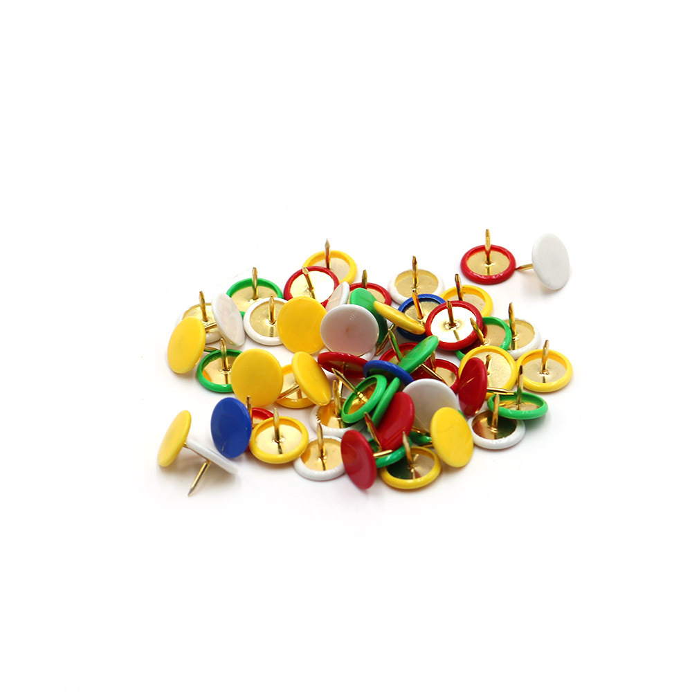Manufacturer Wholesale Kindergarten Push Pins, Glue Pins, Cork Board Pins, Painting Pins, Nickel-Plated Imitation Gold Bulk Pins