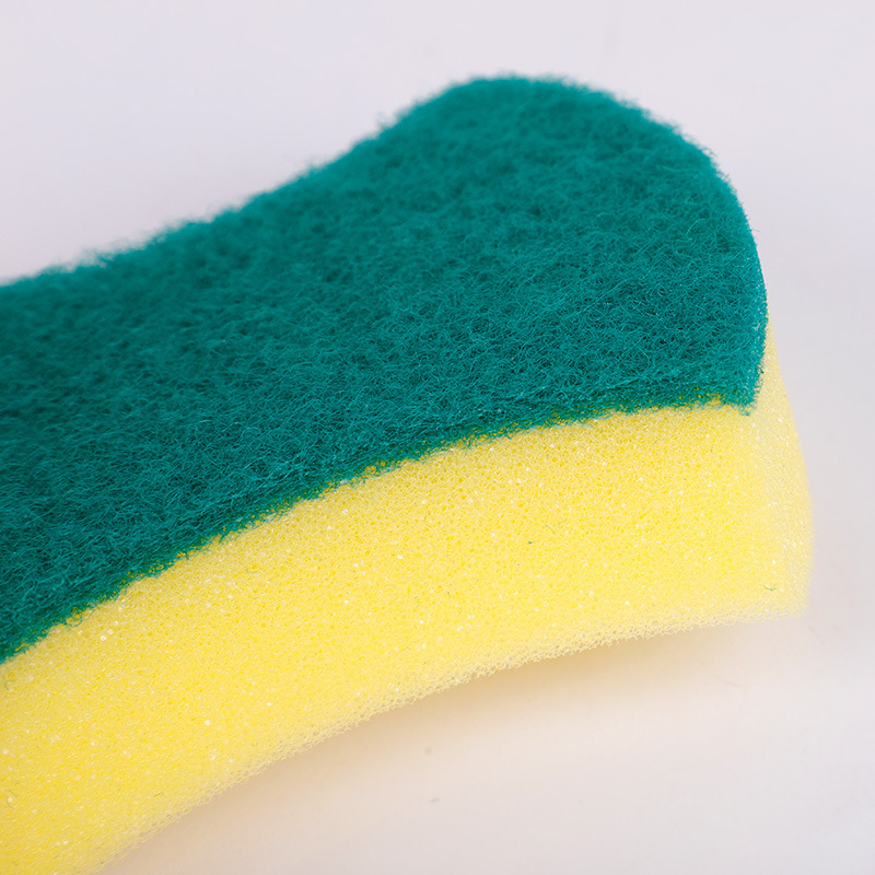 Foreign trade wholesale kitchen cleaning sponge wipe medium and high density dishwashing sponge waist scouring pad dish cloth