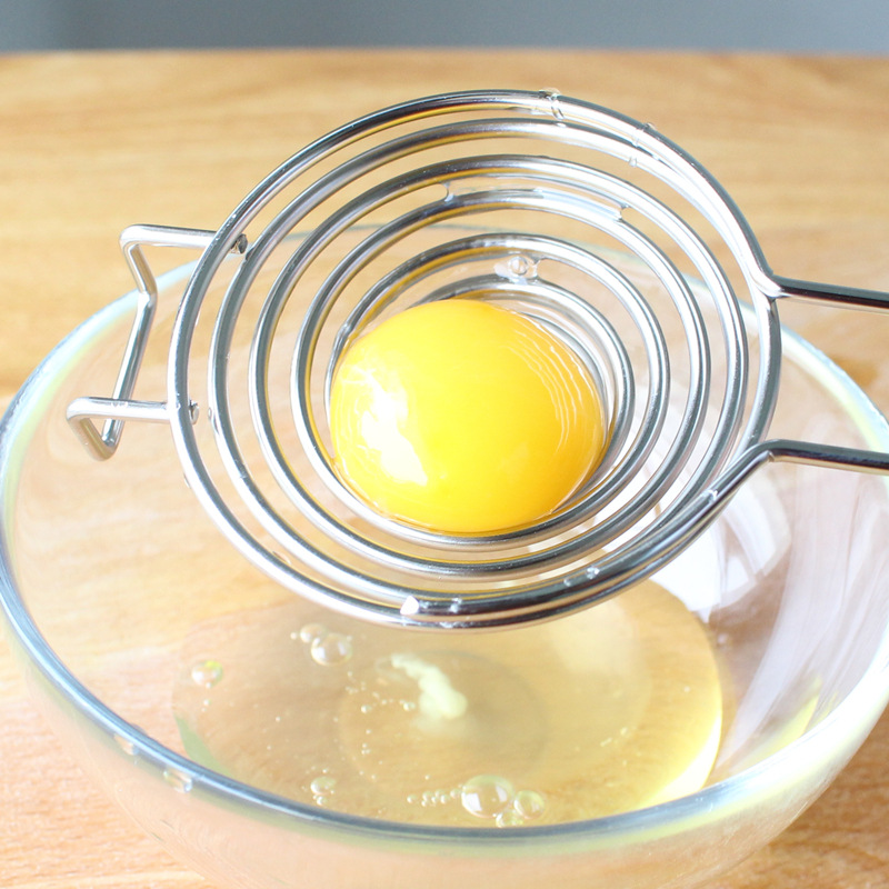 Stainless steel creative lengthened handle egg white egg yolk separator egg separator egg filter egg liquid net