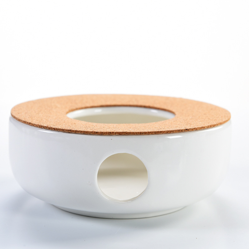 Glass teapot heating base warm tea maker Japanese tea set ceramic hot tea stove candle heat preservation scented tea maker