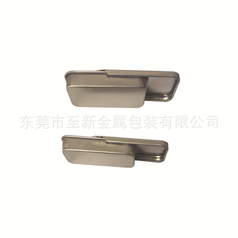 in stock black 10ml aluminum box silver square 10g aluminum box slide cover push pull aluminum box frosted small iron box