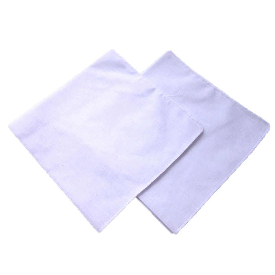 Pure Cotton Tie-Dye Square White Handkerchief 21CM33CM38CM40CM Pure White Square Painting Handmade DIY
