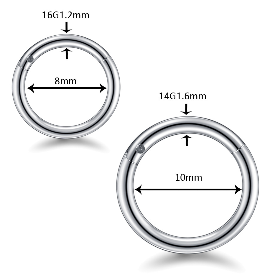 Stainless Steel Open Earrings Earrings Nose Ring Link Ring Amazon Europe and America Best-selling Body Piercing Jewelry Cross-border Supply