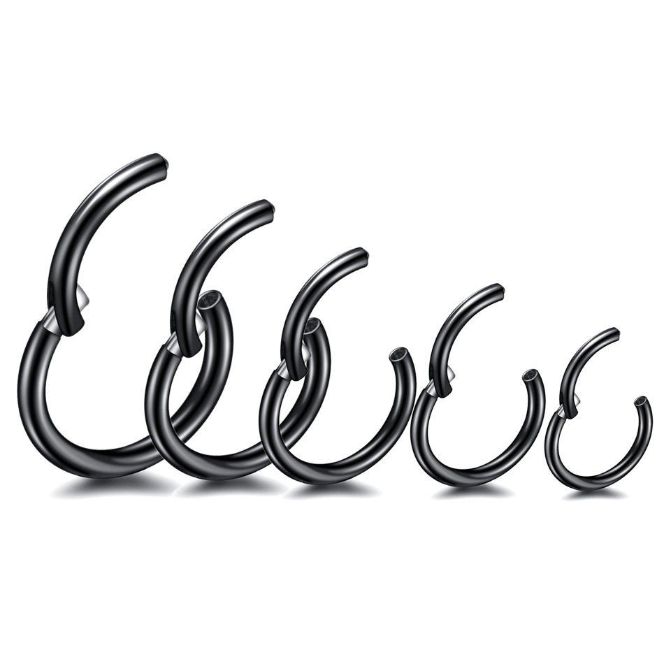 Stainless Steel Open Earrings Earrings Nose Ring Link Ring Amazon Europe and America Best-selling Body Piercing Jewelry Cross-border Supply