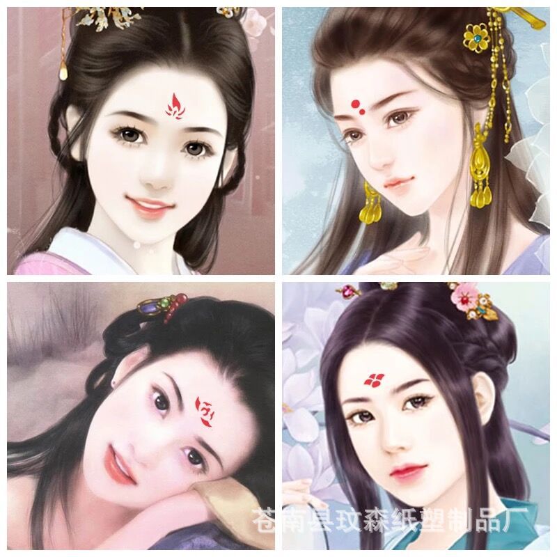 Factory spot wholesale eyebrow applique twinkle forehead decoration forehead stickers provoke the world of mortals ancient costume studio drama small eyebrow stickers