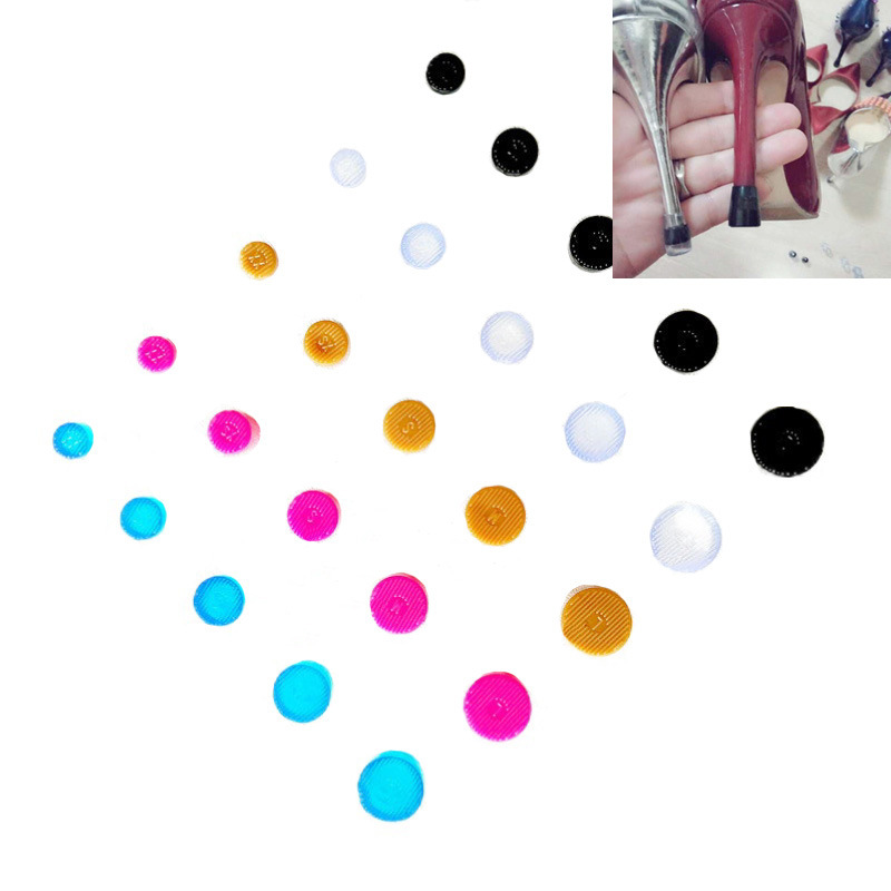 Heel Protective Cover High-heeled Shoes Small Round Heel Silencer Cover Heel Thickened Wear-resistant Silent Heel Stud Small Heel Cover