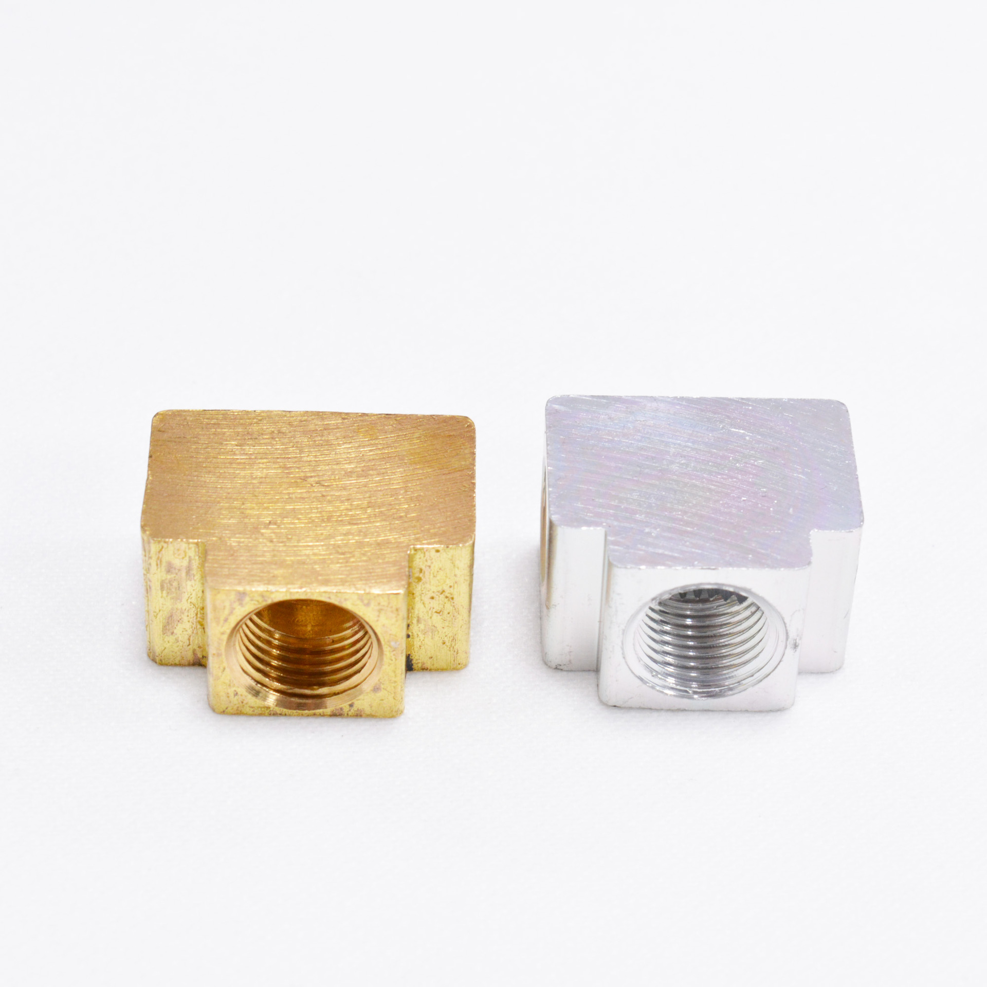 Manufacturer Supply Brass Inner Tooth Tee Square 2 Points Inner Tooth Square Three-way Copper/aluminum Plumbing Hardware Accessories