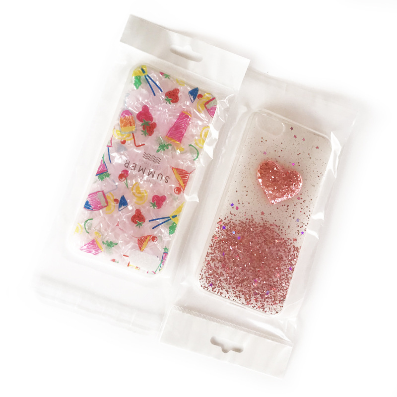 Manufacturer in stock mobile phone shell plastic packaging bag transparent inner frosted opp self-adhesive adhesive card bag