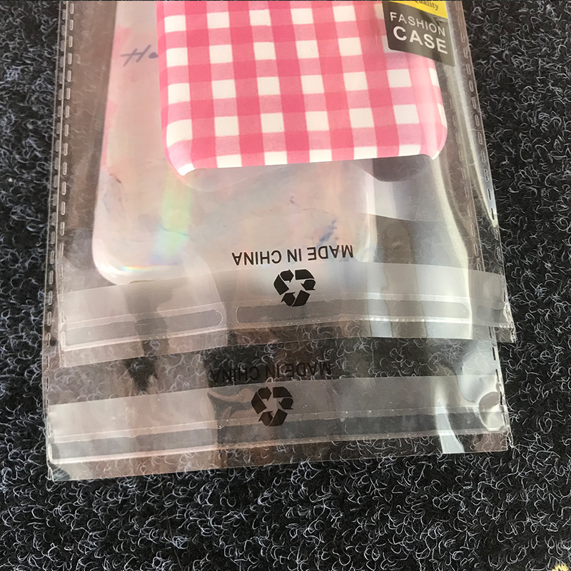 In Stock Opp Bag with Clip, Transparent Plastic Bag, Packaging Bag, Phone Case Opp Self-Adhesive Bag, Customizable