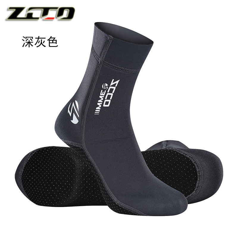 Diving socks cold-proof 3mm ZCCO super elastic winter swimming non-slip diving fins anti-abrasion ankle protection socks large diving socks