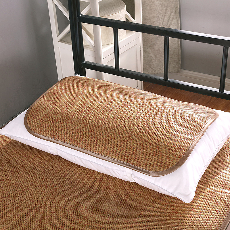 Single person mat pillow piece pillow mat bamboo pillow piece rattan mat pillowcase bamboo pillow mat piece pillow piece Student single person bamboo mat piece