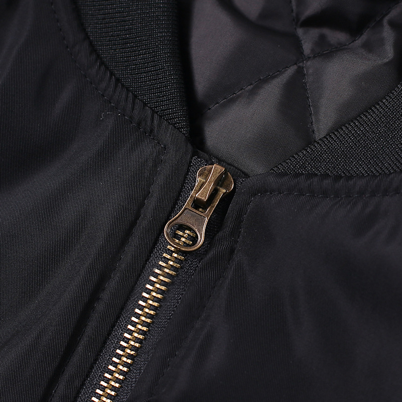 Personalized diy Flight Jacket Zipper Jacket Thickeneded Quilted Stand Collar Windbreaker Cotton Clothing Fashionable Sports Group Clothing