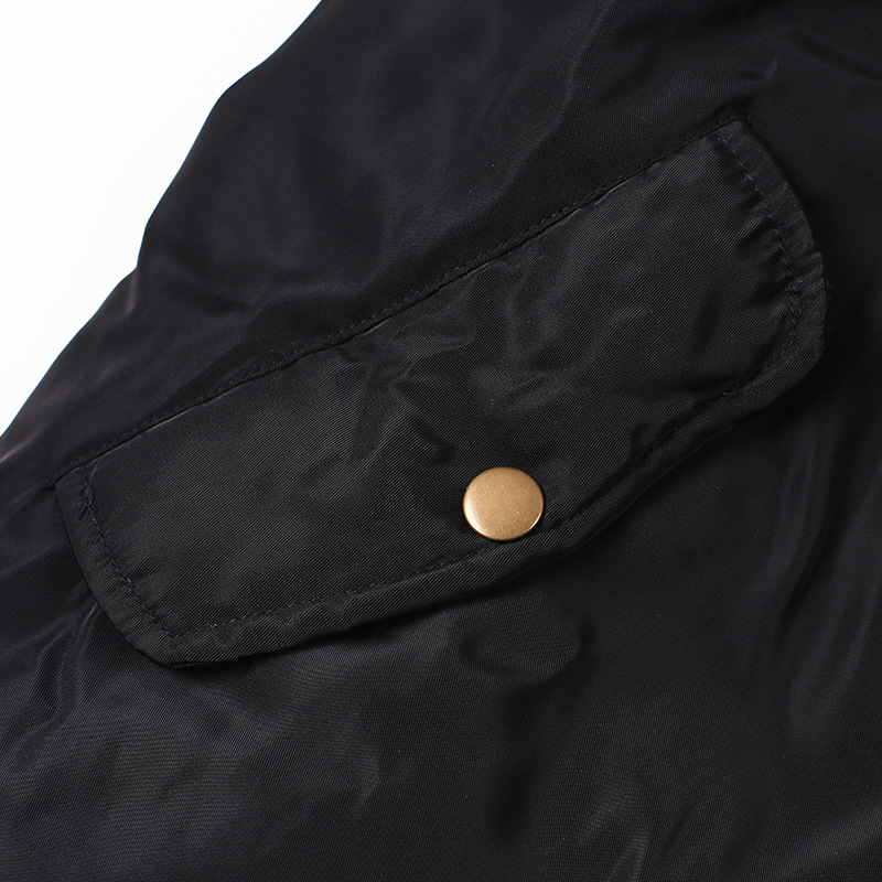 Personalized diy Flight Jacket Zipper Jacket Thickeneded Quilted Stand Collar Windbreaker Cotton Clothing Fashionable Sports Group Clothing