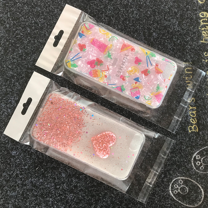Manufacturer in stock mobile phone shell plastic packaging bag transparent inner frosted opp self-adhesive adhesive card bag