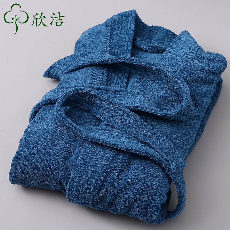 Five-star Hotel Bathrobe Cotton Terry Homestay Cotton Thickened Bathrobe Four Seasons Thickened Towel Material Embroidered logo