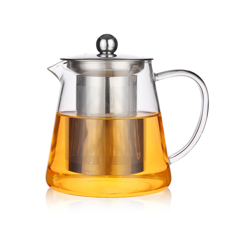 Factory wholesale kettle glass tea set suit high temperature resistant flower teapot stainless steel liner filter teapot, etc.
