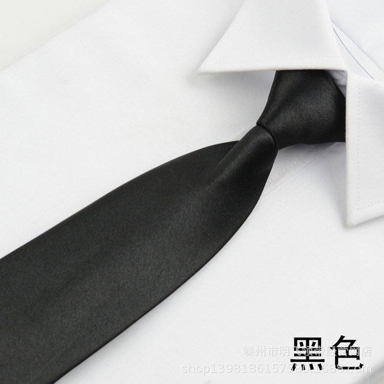 Origin Direct Sales Spot Polyester Pure Color Tie 8cm Business Tie with Various Colors Wholesale Tie