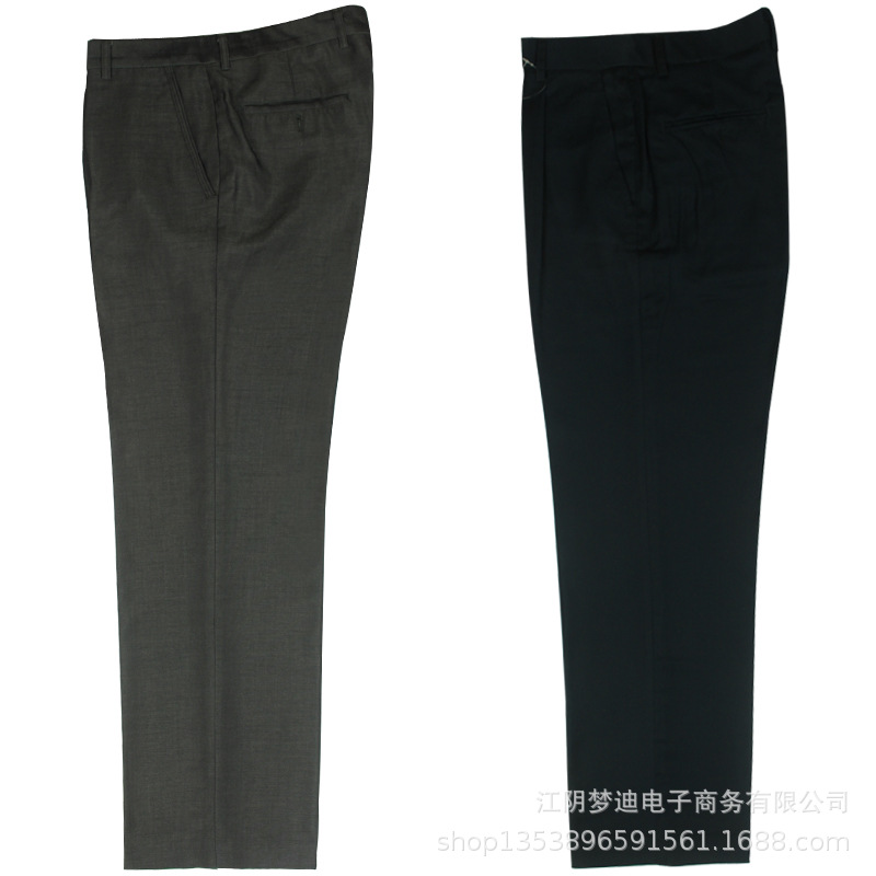 Spring and Summer Thin Men's Western Pants Men's Straight Loose Large Size Black Middle-aged and Elderly Non-ironing Pants for Dad Running Jianghu Stall