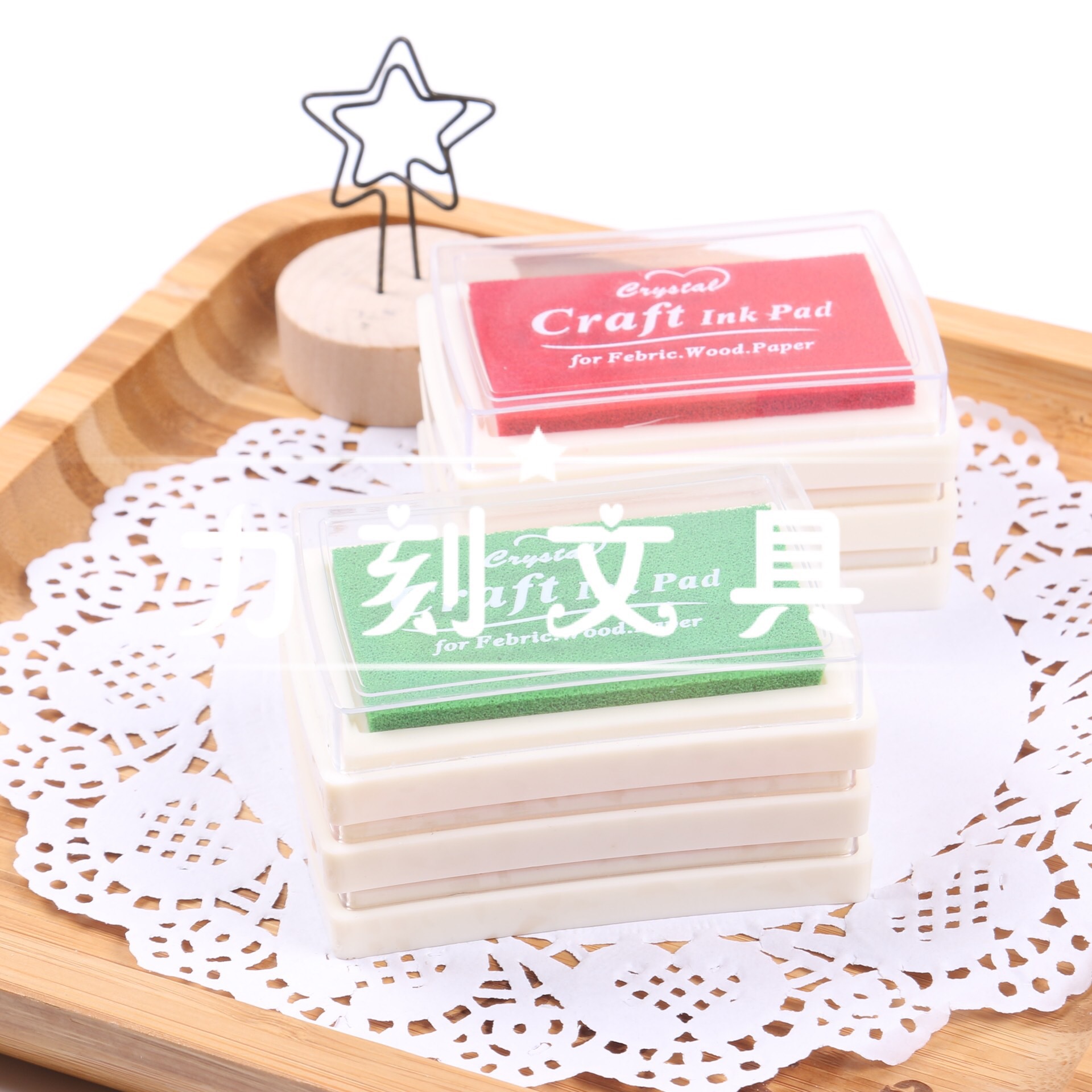 Korean Funnymancraft Concave Waist Colorful DIY Cute Ink Pad Seal Finger Painting Hand Account Ink Pad 15 Colorfuls