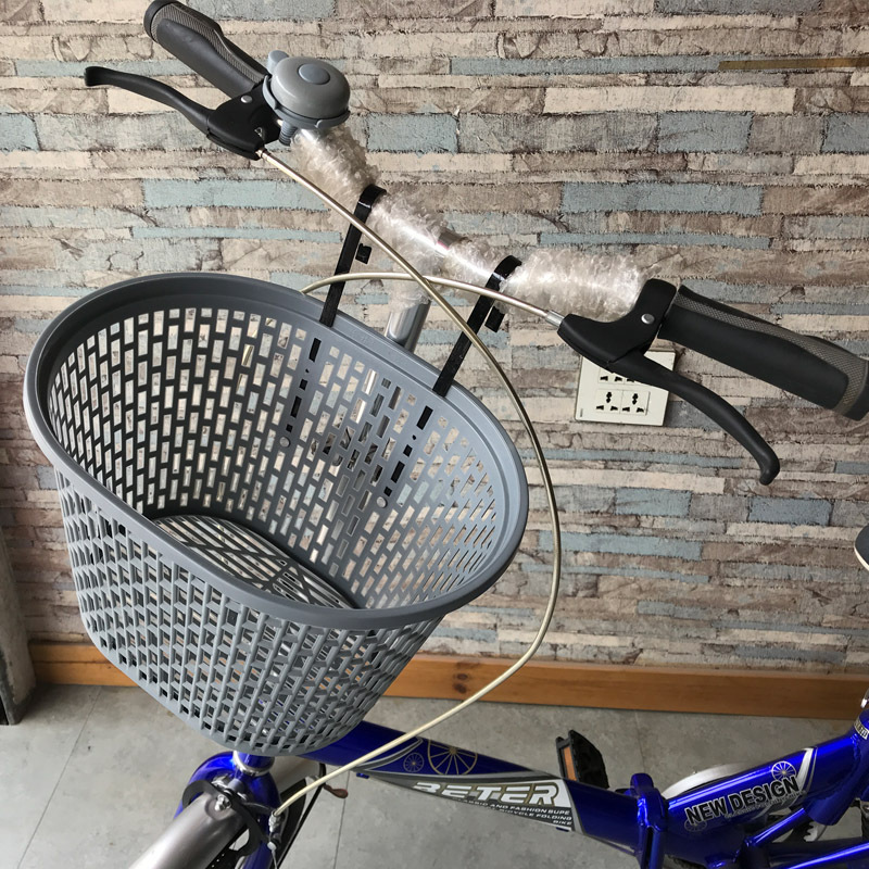 Factory bicycle basket basket small size folding bicycle basket front plastic basket hanging basket with Hook