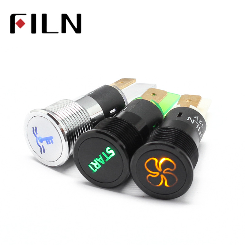 16мм различные индикаторные огни 12V220V металлические светодиоды для авто и мотоциклов