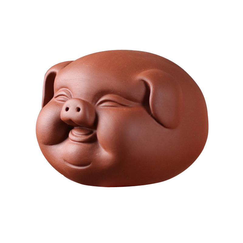 Yuxuan purple sand tea pet ornaments tea play tea art pig boutique can raise money small lucky pig tea tray tea insect home