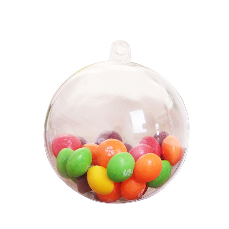 Christmas Decoration Acrylic Ball Ps Plastic Ball 2-25cm Hollow Transparent Ball Holiday Decoration Christmas Ball Wholesale