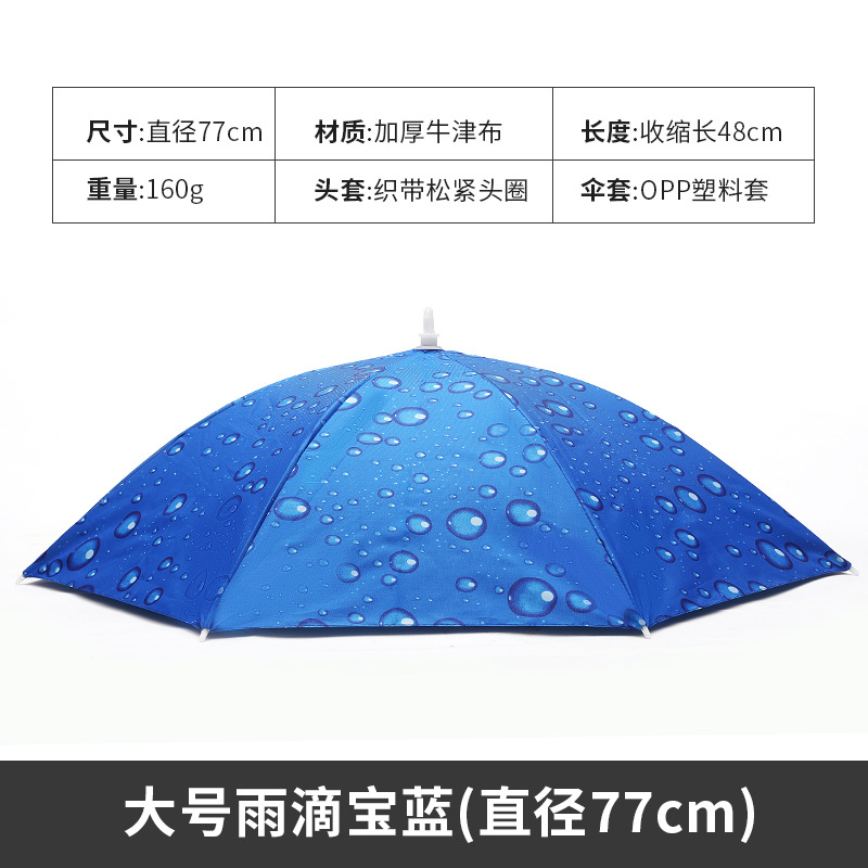Double-Layer Windproof and Uv-Resistant Fishing Umbrella Hat, Head-Mounted Umbrella for Sun Protection, Foldable Head Umbrella, Sunshade Hat