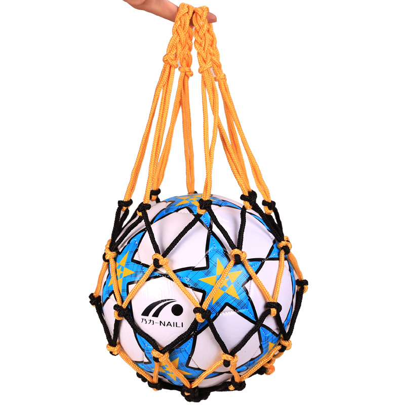 Wholesale football Net pocket basketball volleyball ball storage bag bold durable hand woven small ball pocket single