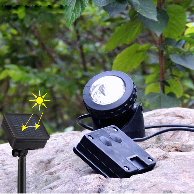 Solar underwater light 6led double triple underwater pool rockery projection light waterproof landscape courtyard projection light