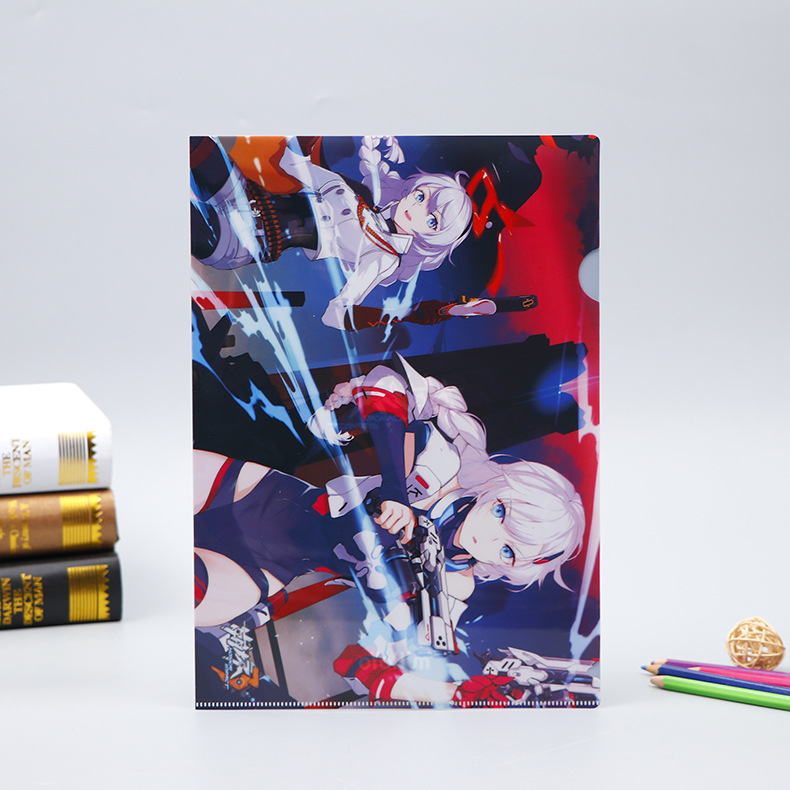 L-Shaped Folder Custom Animation Folder Pp Single Page Folder Insert Folder Color Printed File File Sleeve a 0.2kg Page Ticket Folder