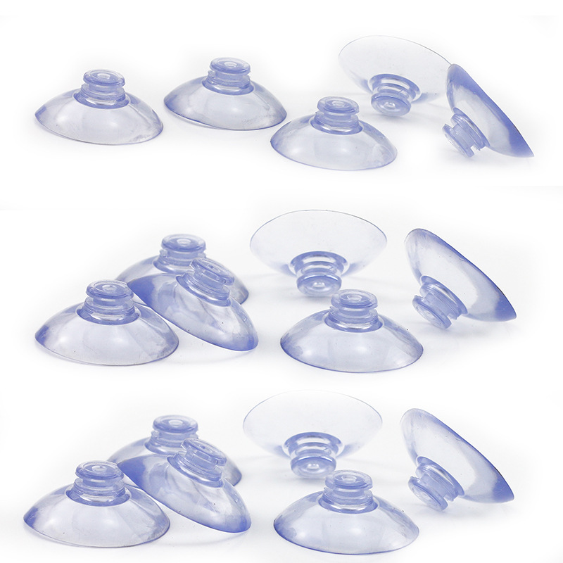 2.0-8cm Mushroom Head Suction Cup Transparent Strong Glass Kitchen Plastic Size Perforated Parking Card Vacuum Suction Cup