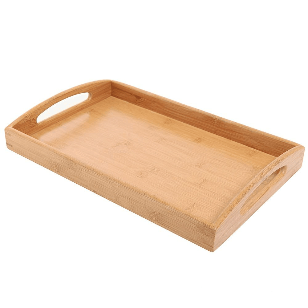Japanese Style Bamboo Wood Kung Fu Tea Tray Household Restaurant Wooden Bread Dim Sum Breakfast Plate Restaurant Hotel Fruit Vegetable Plate