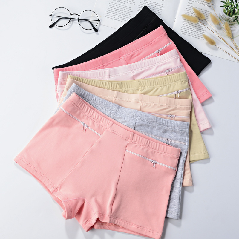 Women's underwear security anti-theft cotton large size women's high waist breathable simple elderly women's boxers wholesale