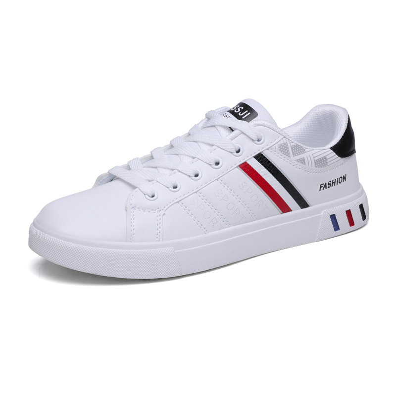 2024 Spring New Casual Shoes Plus Size Men's Board Shoes Fashionable Breathable White Shoes Men's Sneakers Low-top